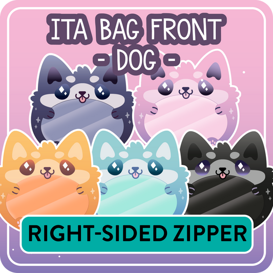 !! PLEASE READ !! DOG - RIGHT-SIDED ZIPPER - Ita Bag Exchangable Front Designs - 5 different colors -