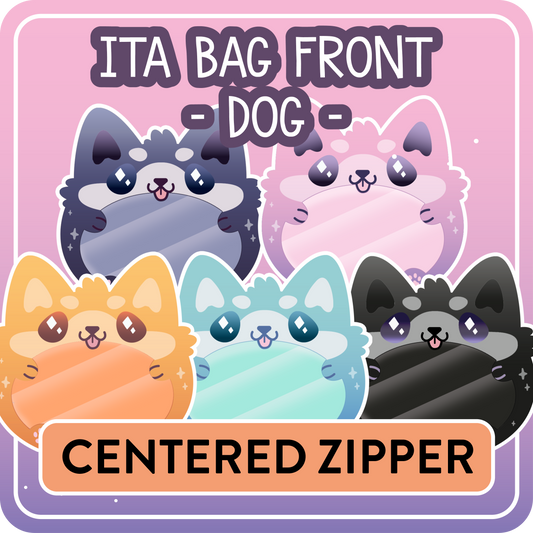 !! PLEASE READ !! DOG - CENTERED ZIPPER - Ita Bag Exchangable Front Designs - 5 different colors -