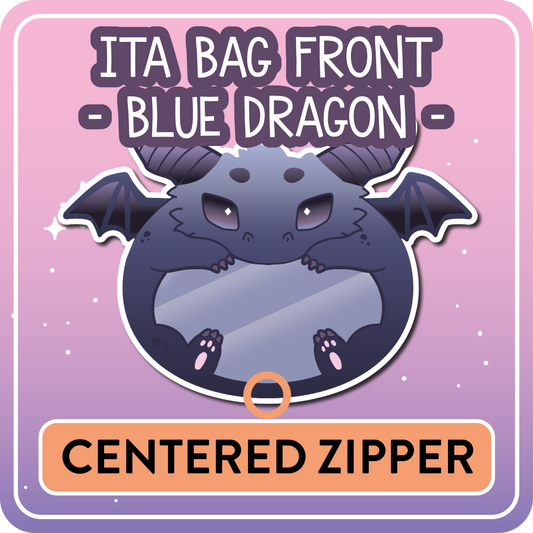 !! PLEASE READ !! BLUE DRAGON - CENTERED ZIPPER - Ita Bag Exchangable Front Designs