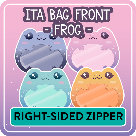 !! PLEASE READ !! FROG - RIGHT-SIDED ZIPPER - Ita Bag Exchangable Front Designs - 5 different colors -