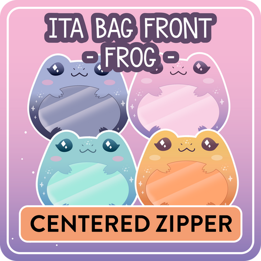 !! PLEASE READ !! FROG - CENTERED ZIPPER - Ita Bag Exchangable Front Designs - 5 different colors -