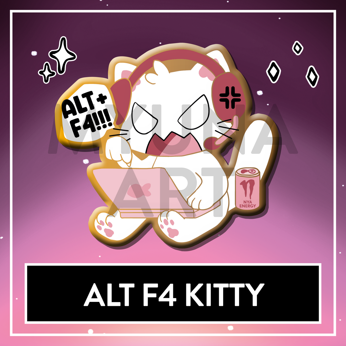 Paws'n'Pixels Alt F4 enamel pin - August 2026 Patreon PinClub Pin
