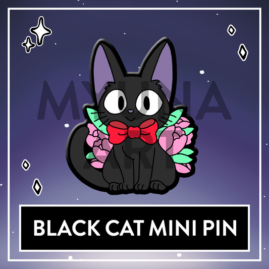 Black Cat Hard Enamel Mini Pin