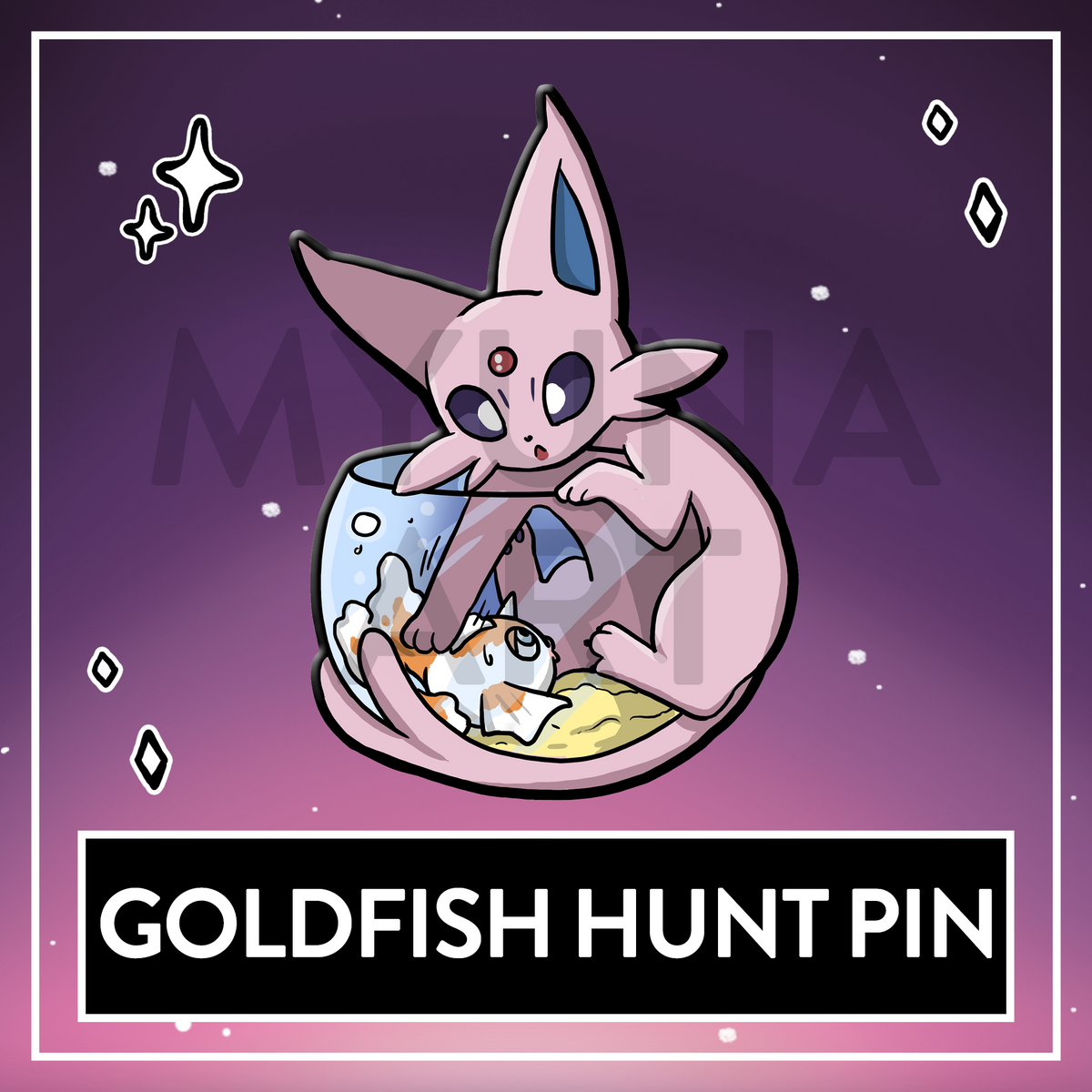 #0196 & #0118 Goldfish Hunt Hard Enamel Pin