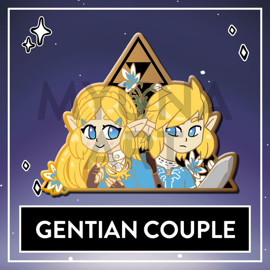 Gentian Couple Hard Enamel Pin - August 2026 Patreon PinClub Pin