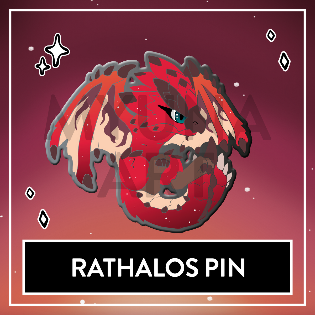 Rathalos MH Hard Enamel Pin