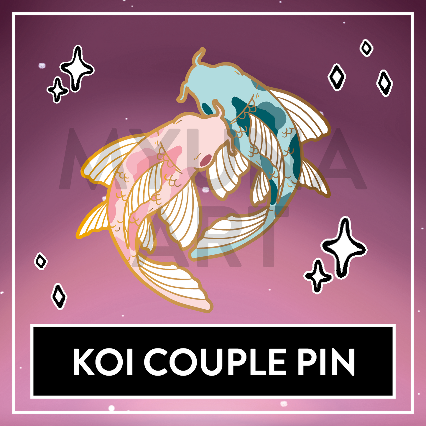 Koi Couple Hard Enamel Pin