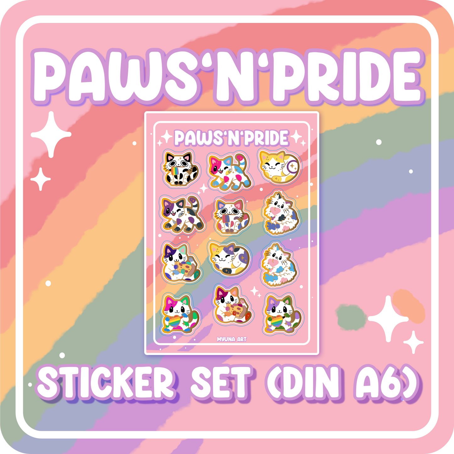 Paws'n'Pride Stickerset Din A6