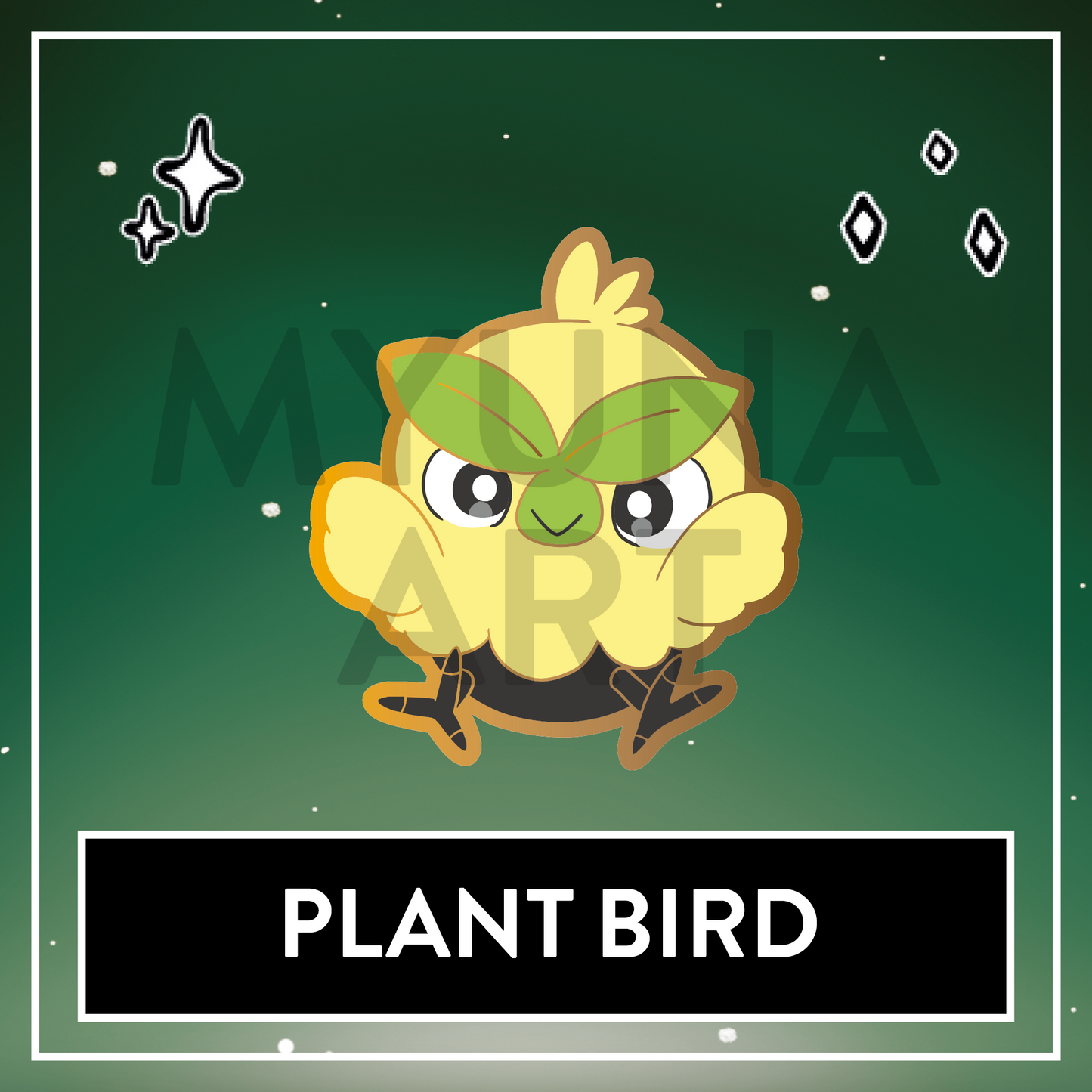 Plant Bird Mini Hard Enamel Pin
