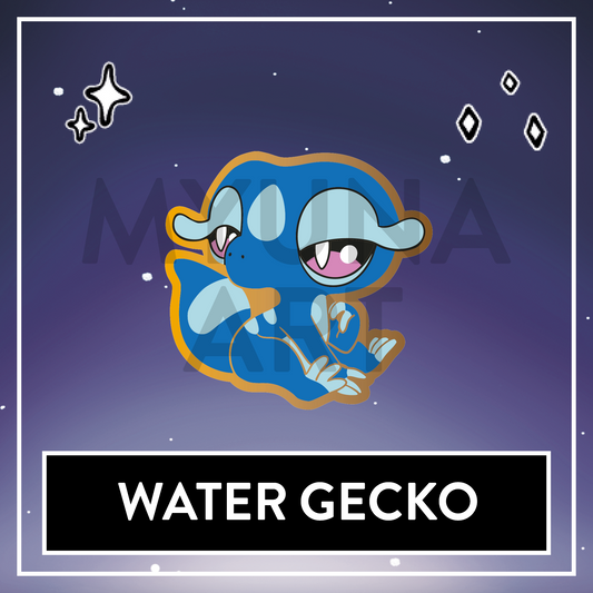 Water Gecko Mini Hard Enamel Pin