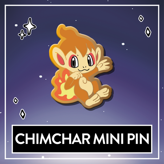 Chimchar Mini Starter Hard Enamel Pin - July 2025 Patreon PinClub Fanart Pin