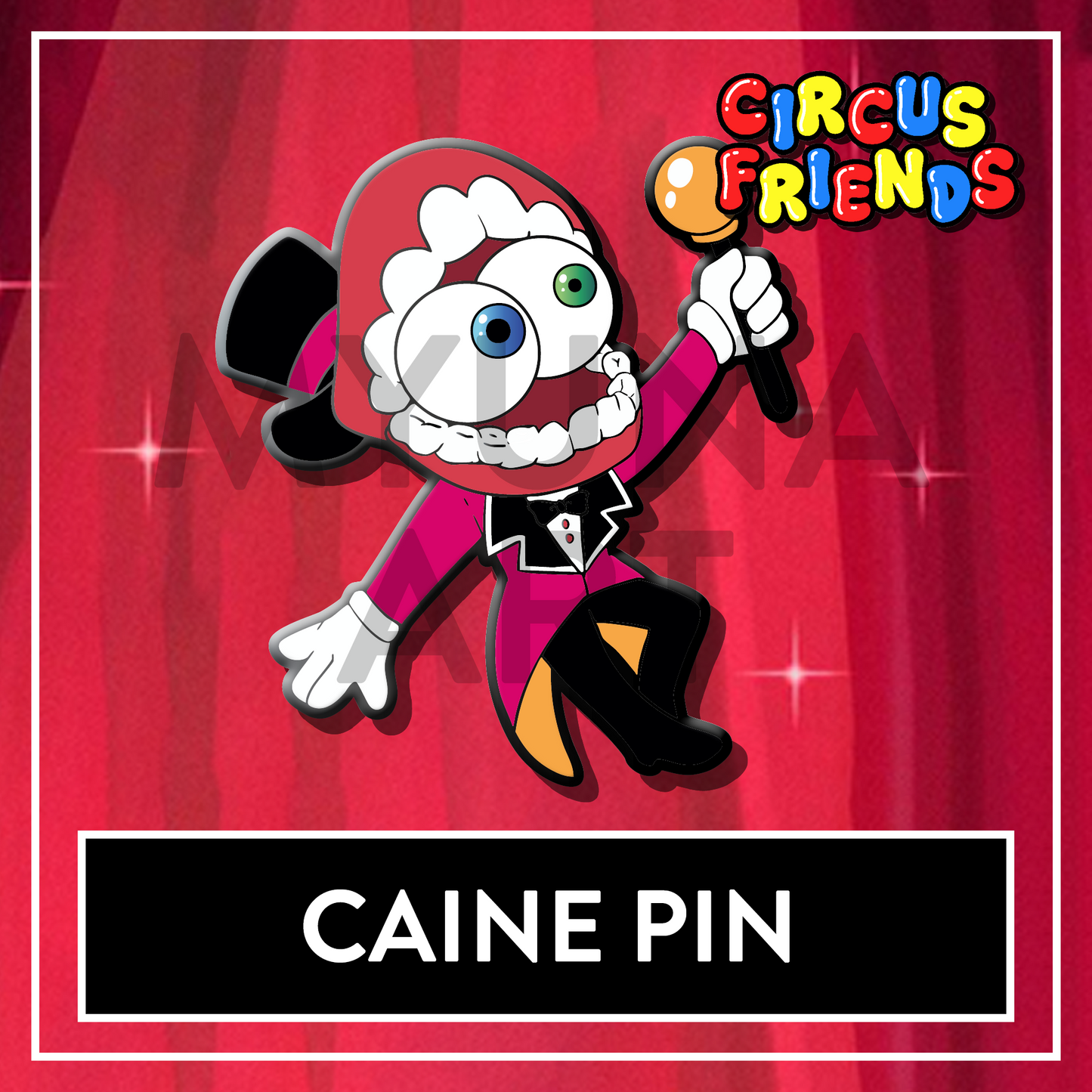 PREORDER Caine The Amazing Digital Circus Enamel Pin - Circus Friends TADC pin