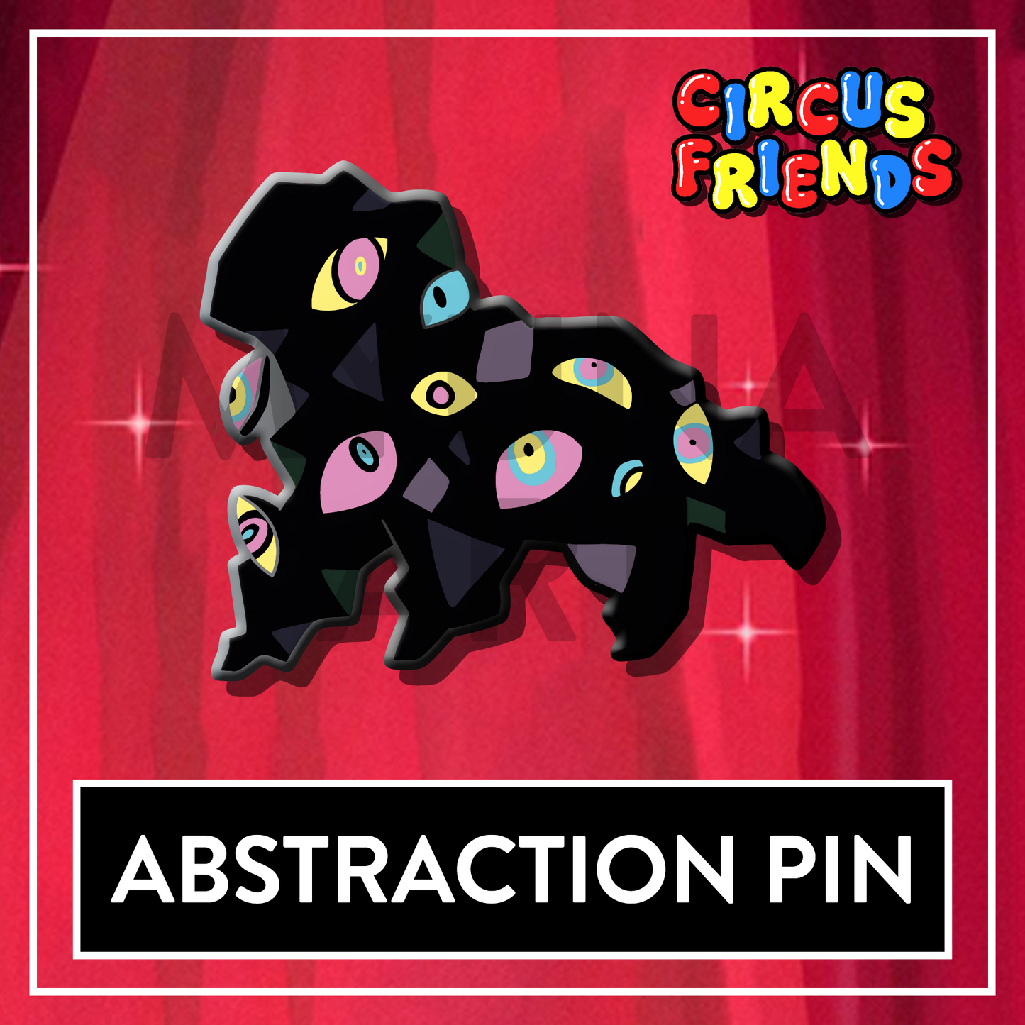 PREORDER Abstraction The Amazing Digital Circus Enamel Pin - Circus Friends TADC pin