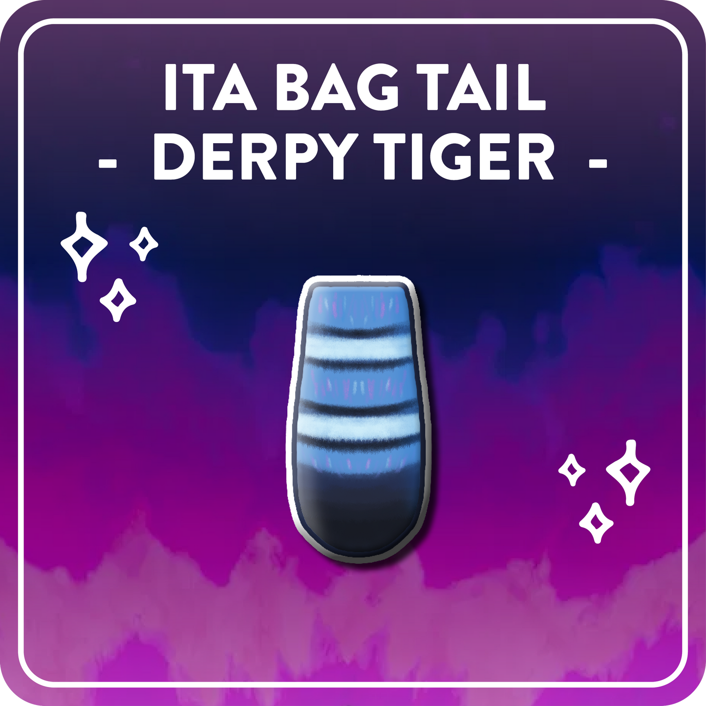 PREORDER - RIGHT-SIDED ZIPPER - Derpy Tiger Ita Bag Exchangable Front & Tail Design