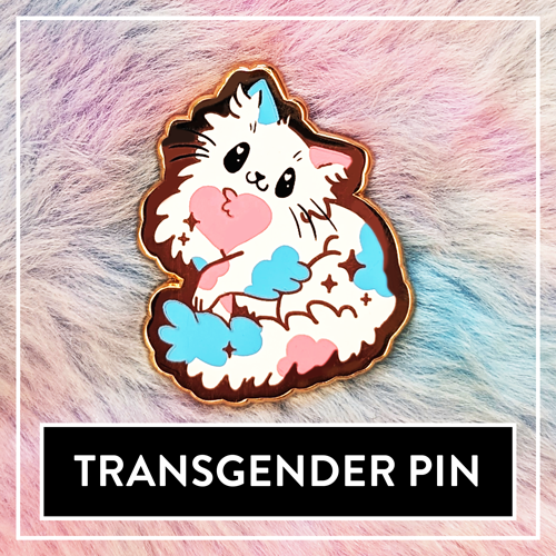 Paws'n'Pride Transgender Pride Cat enamel pin