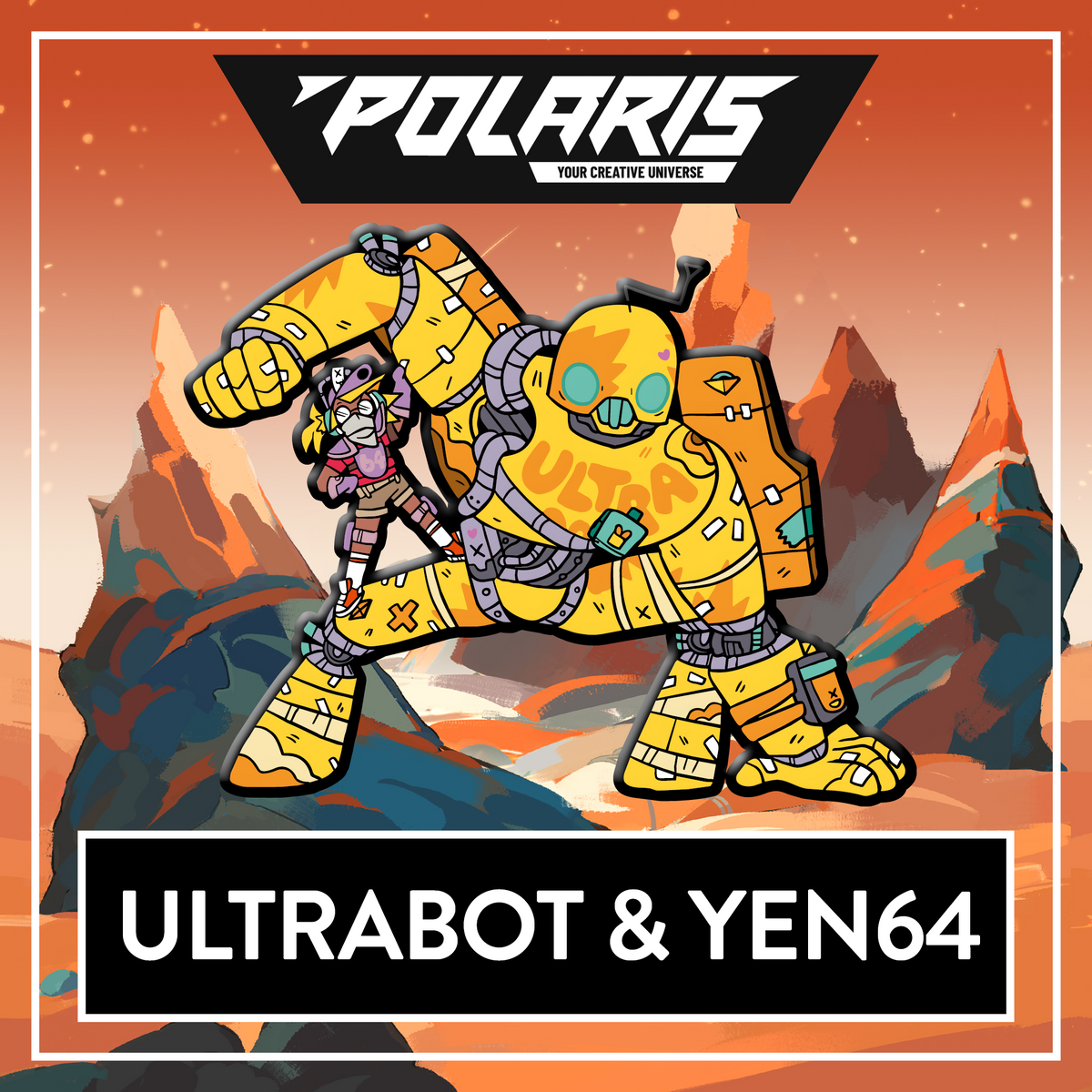 Ultrabot & Yen64 Official POLARIS x Myuna Art Limited Edition Enamel Pin