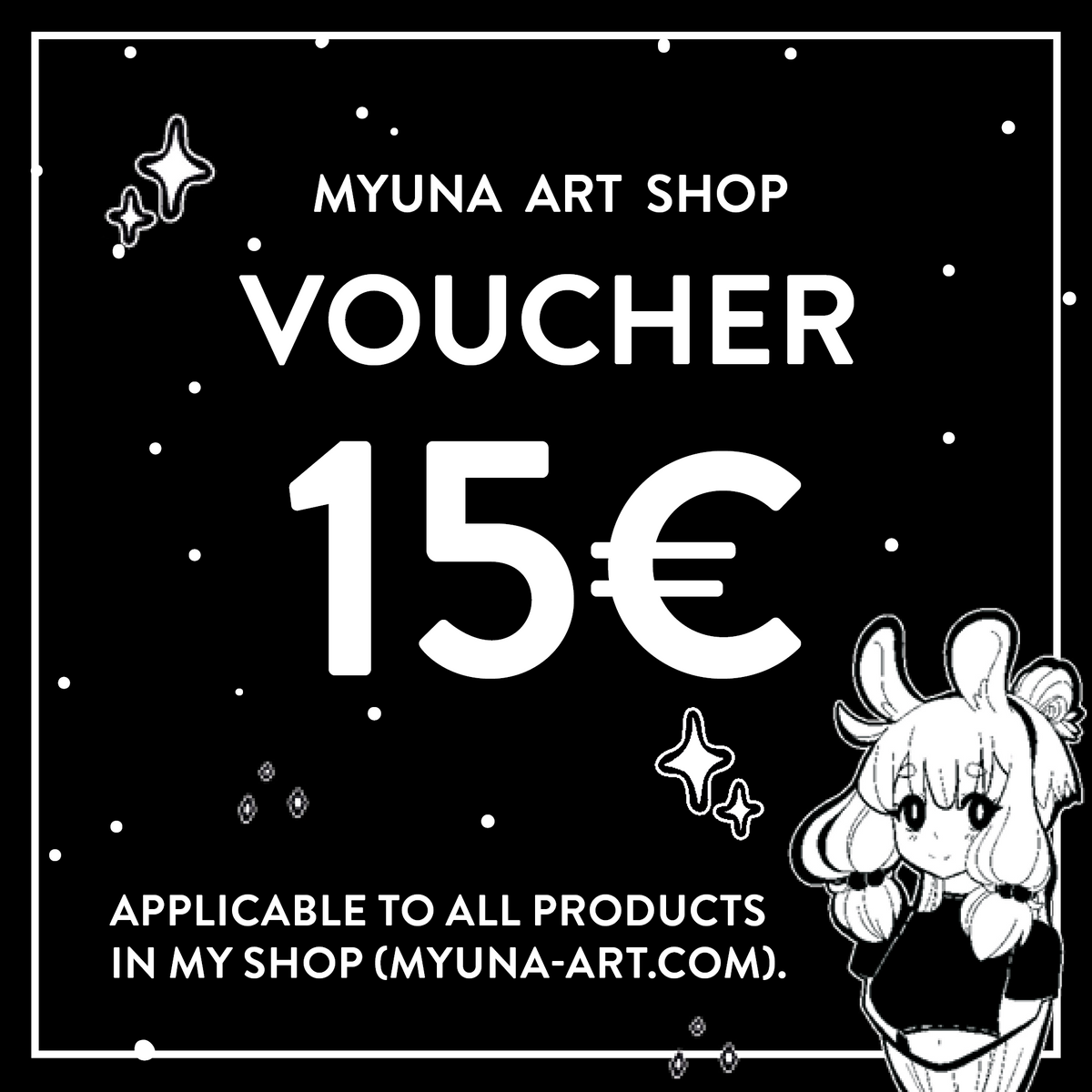 Myuna Art Gift Card/Voucher (different values <3)