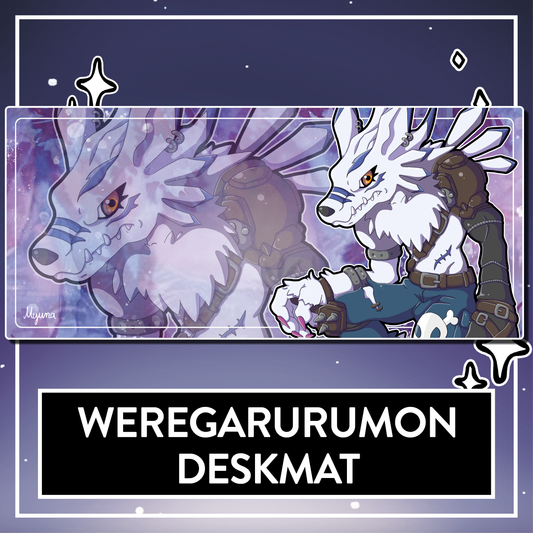 Digimon WereGarurumon Deskmat - BIG WereGarurumon Mousepad 90x40cm