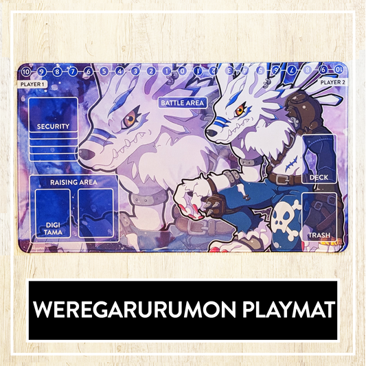 Digimon WereGarurumon Playmat - vibrant WereGarurumon Play Mat/Mousepad 60x35cm