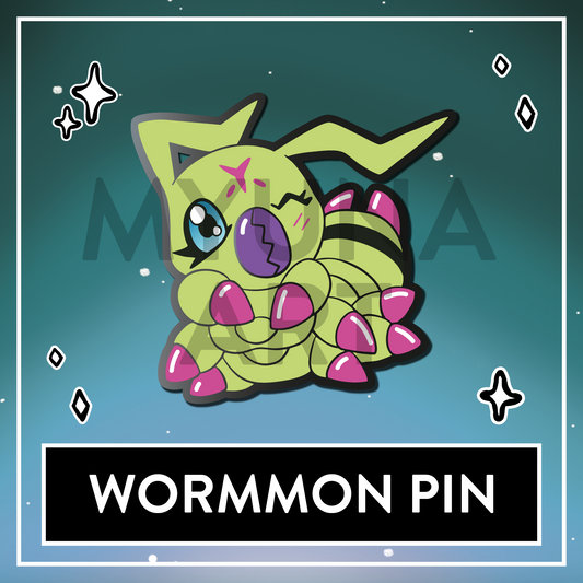Wormmon Digimon Enamel Pin