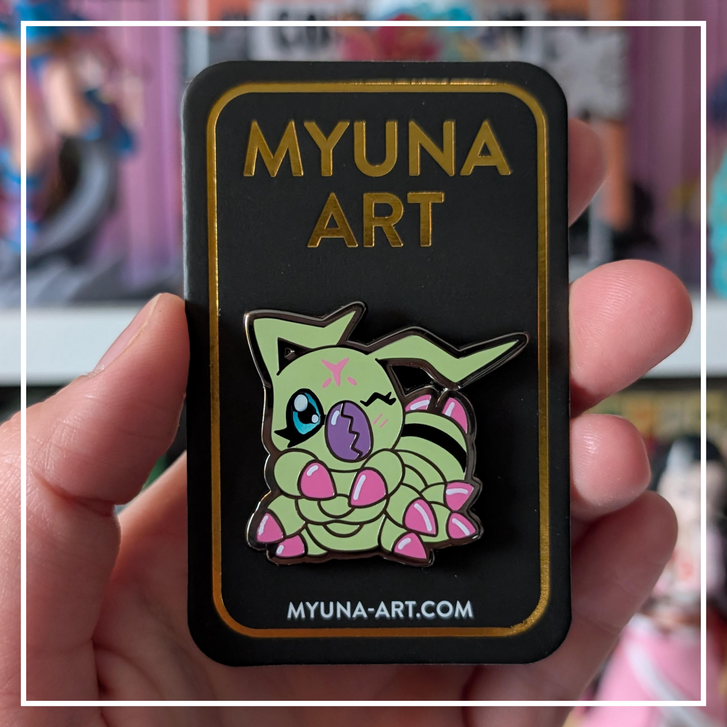 Wormmon Digimon Enamel Pin