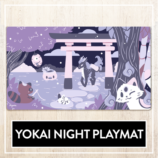 Yokai Night Playmat - vibrant Yokai Play Mat/Mousepad 60x35cm