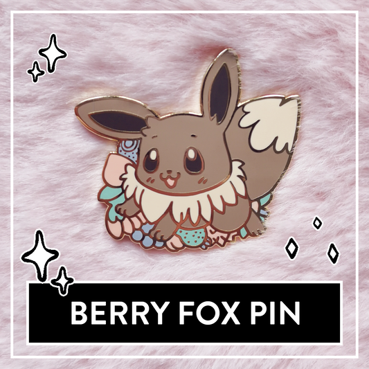 #0133 Cute Berry Fox Enamel Pin