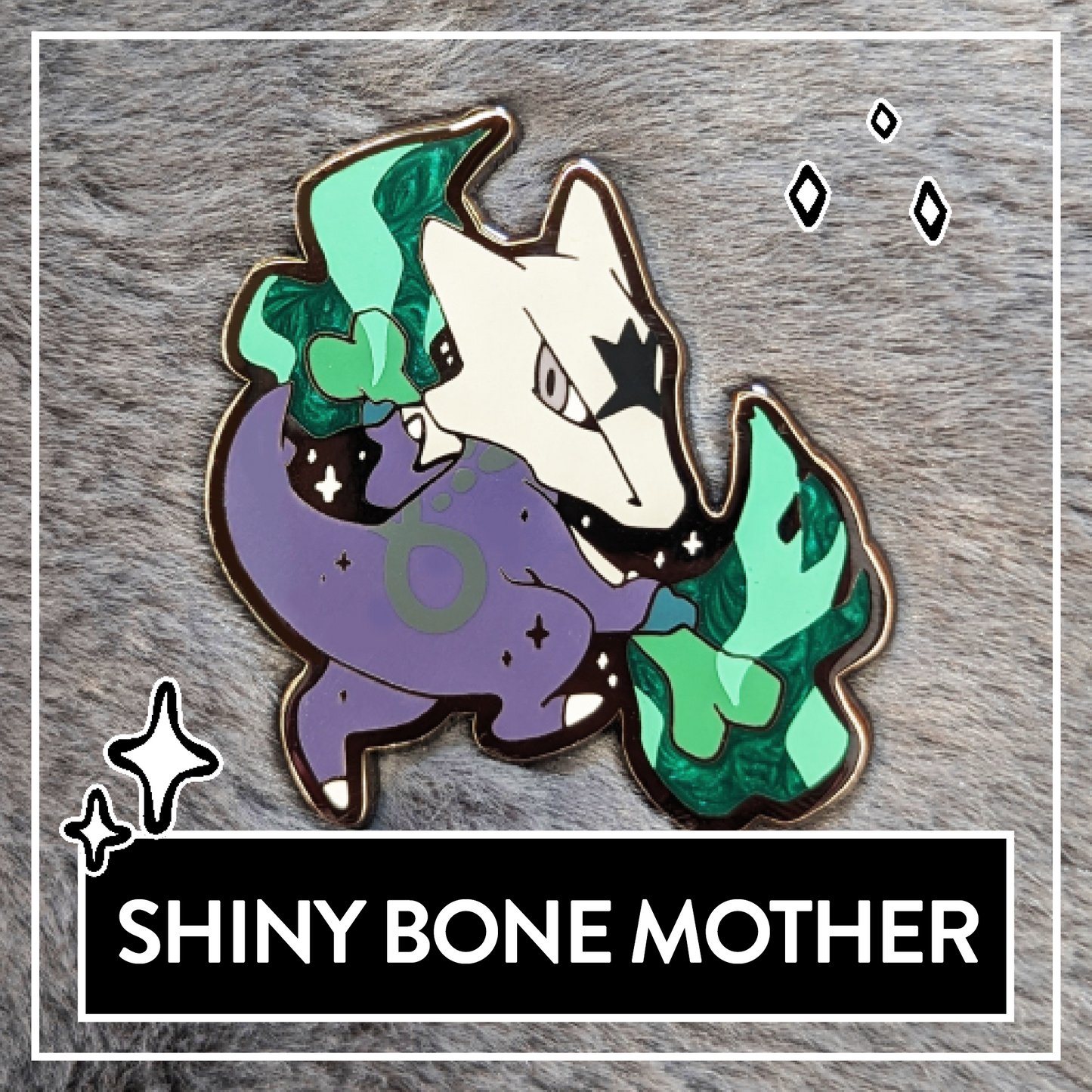 #0105 Shiny Bone Mother Hard Enamel Pin