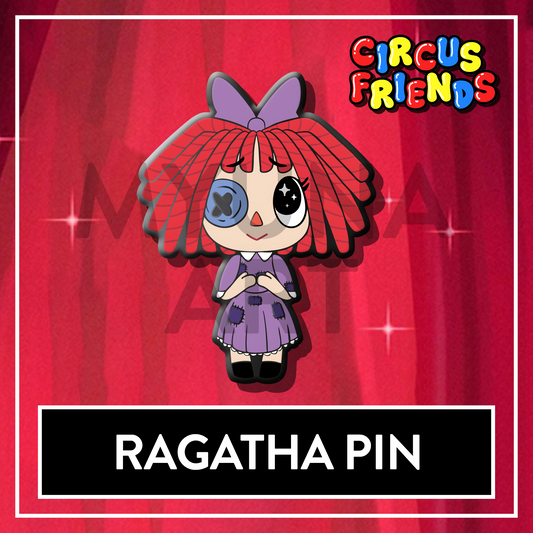 PREORDER Ragatha The Amazing Digital Circus Enamel Pin - Circus Friends TADC pin