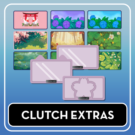 PREORDER Kawaii Kompanions Clutch Ita Bag Extras (Front Designs, Plain & Designer Inserts, Straps)