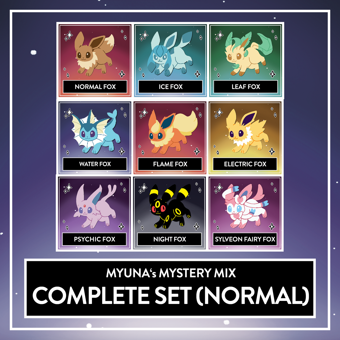 Complete Set (Normal) Myuna's Elemental Foxes Series