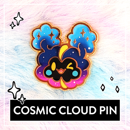 #0789 Cosmic Cloud Mini Hard Enamel Pin