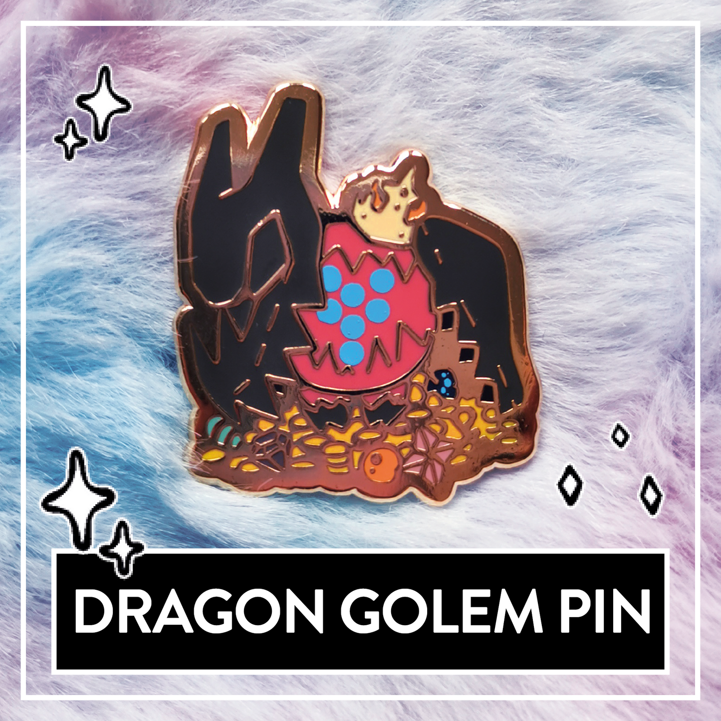 #0895 Dragon Golem Mini Pin