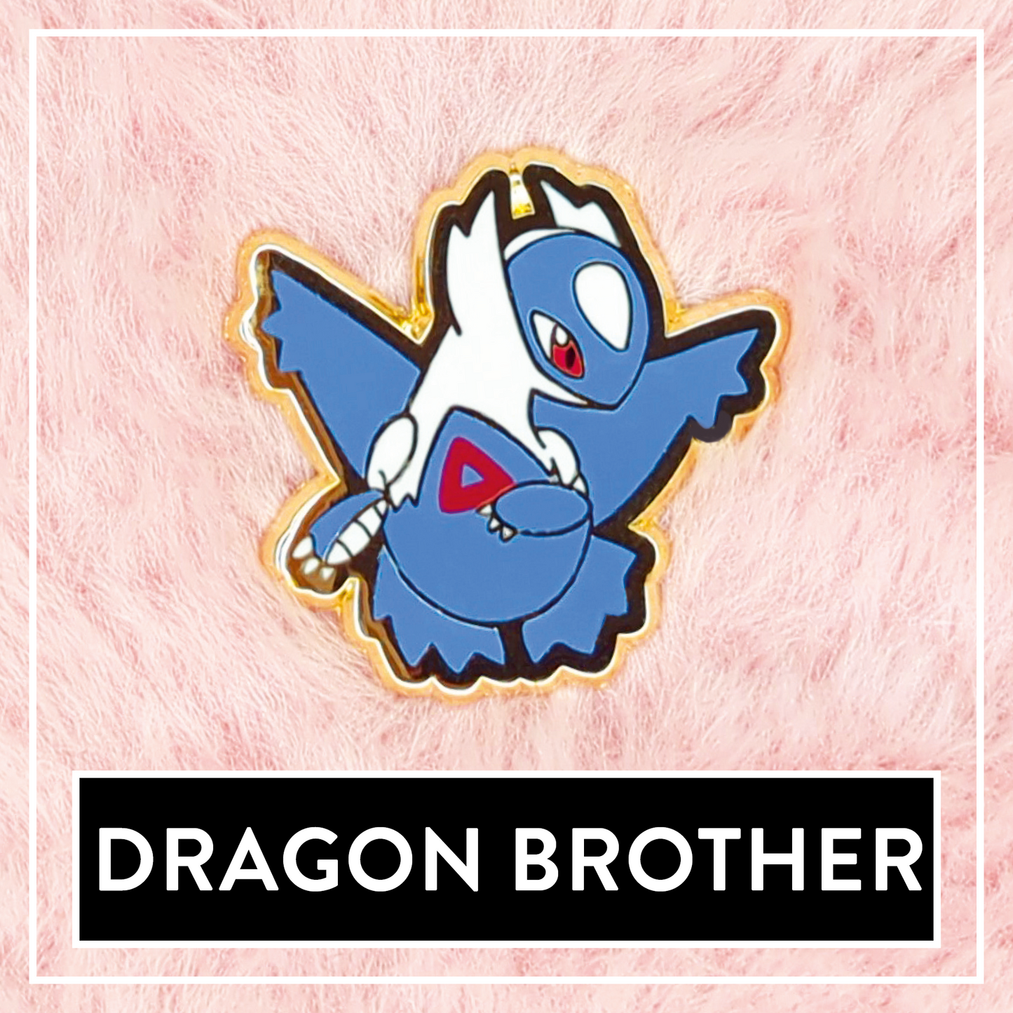 #0380 Dragon Brother Mini Hard Enamel Pin