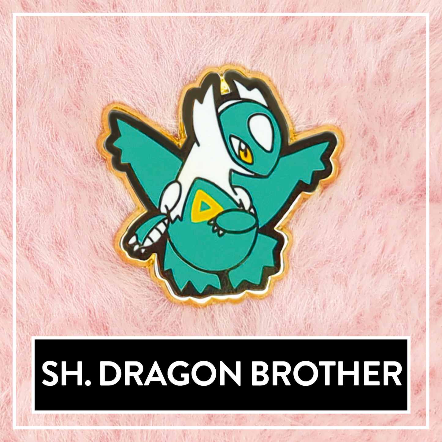 #0380 Shiny Dragon Brother Mini Hard Enamel Pin