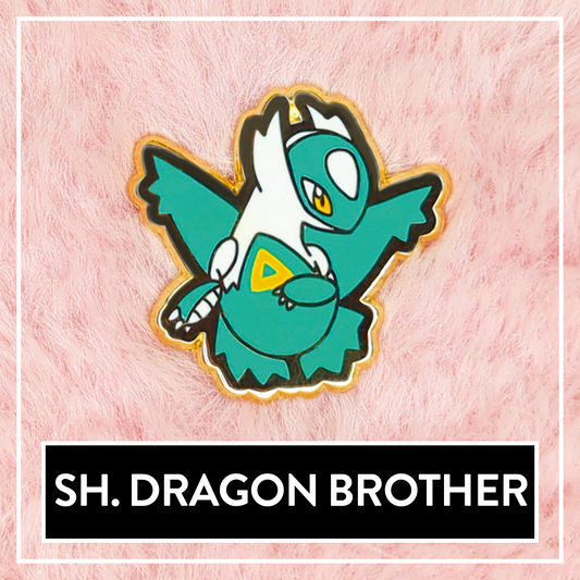 #0380 Shiny Dragon Brother Mini Hard Enamel Pin