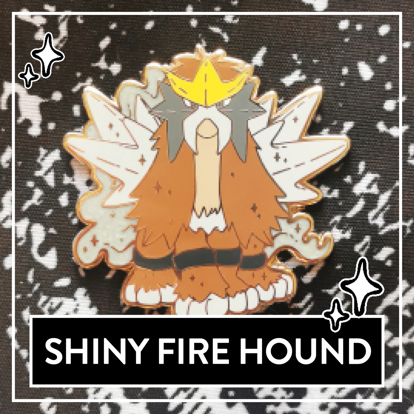 #0244 Shiny Fire Hound Pearlescent Enamel Pin