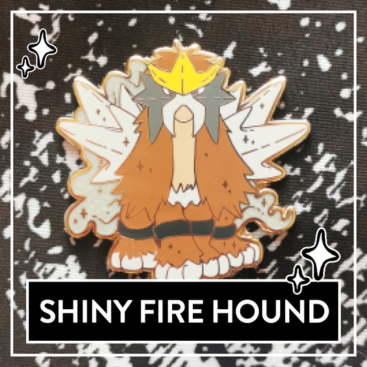 #0244 Shiny Fire Hound Pearlescent Enamel Pin