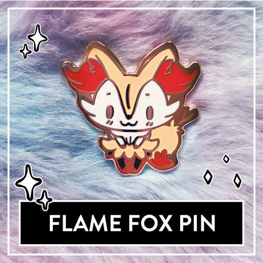#0654 Flame Fox Mini Pin