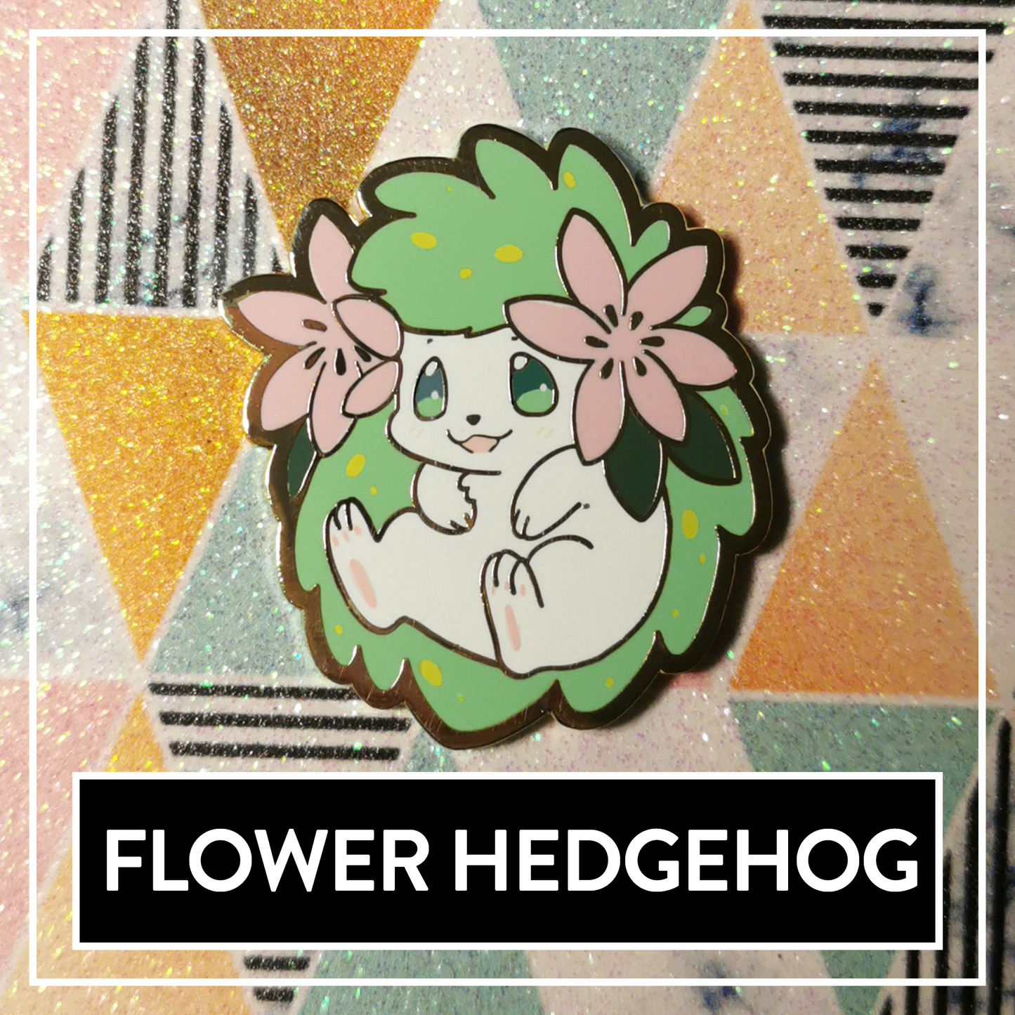 #0492 Flower Hedgehog Hard Enamel Pin