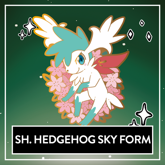 #0492 Shiny Flower Hedgehog Sky Form Hard Enamel Pin