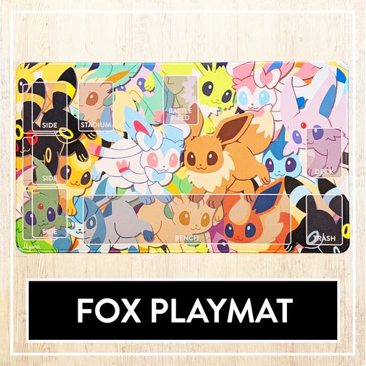 Elemental Foxes Playmat - vibrant Gaming Play Mat/Mousepad 60x35cm