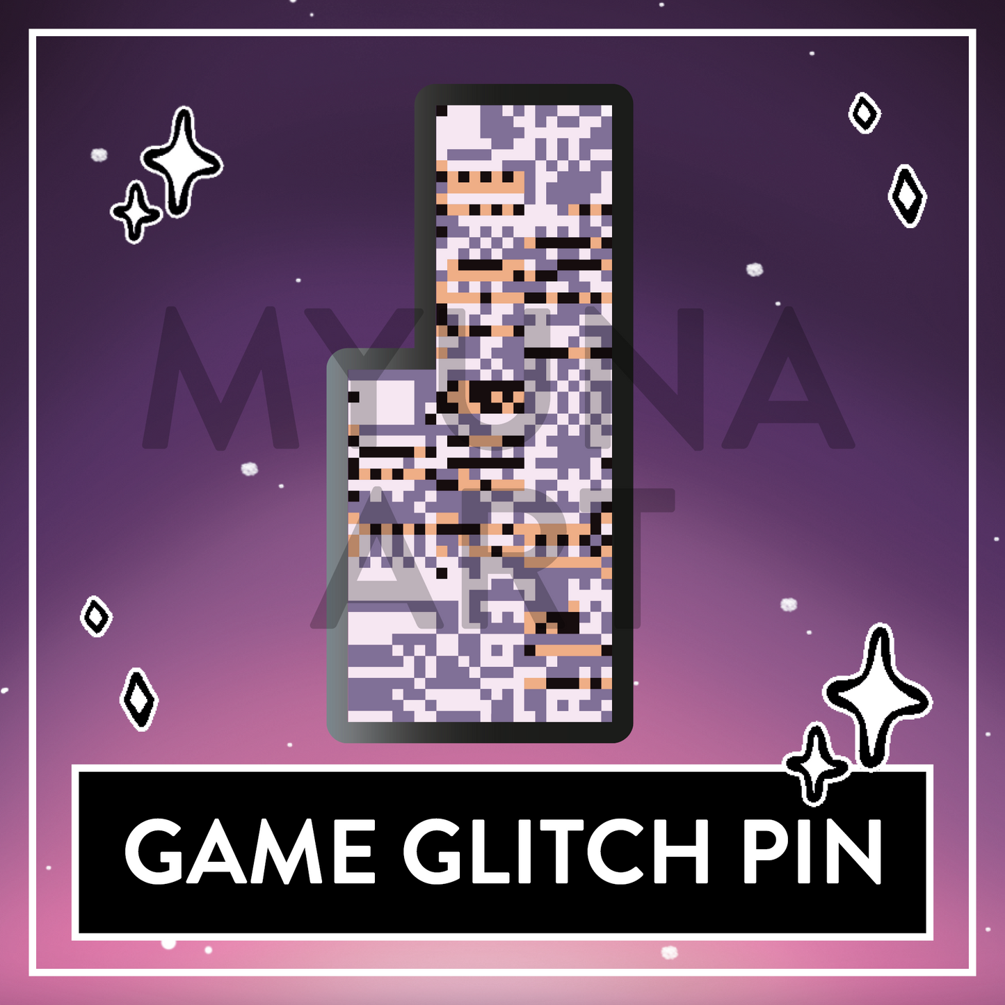 #0000 Game Glitch Hard Enamel Pin