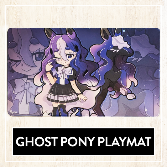 #0897 Ghost Pony Playmat - vibrant Play Mat/Mousepad 60x35cm