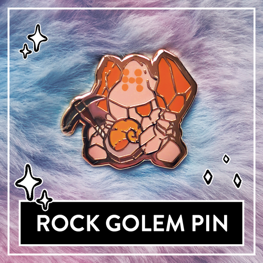 #0377 Rock Golem (Normal) Mini Hard Enamel Pin