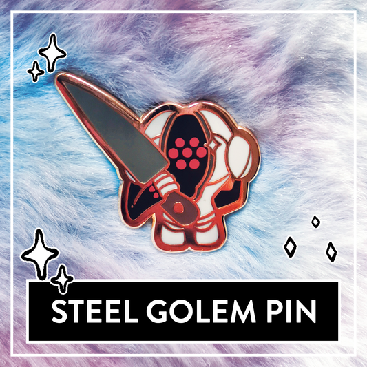 #0379 Steel Golem (Normal) Mini Hard Enamel Pin