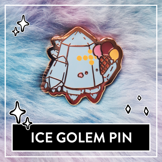 #0378 Ice Golem Mini Hard Enamel Pin