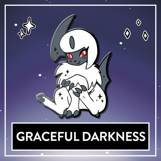 #0359 Graceful Darkness Enamel Pin - September 2025 Patreon PinClub Pin