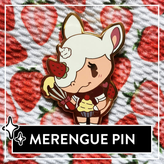 Strawberry Hippo Merengue Hard Enamel Pin