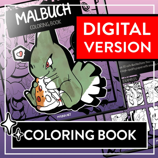 Cute Coloring Book with more than 30 artworks for children and adults